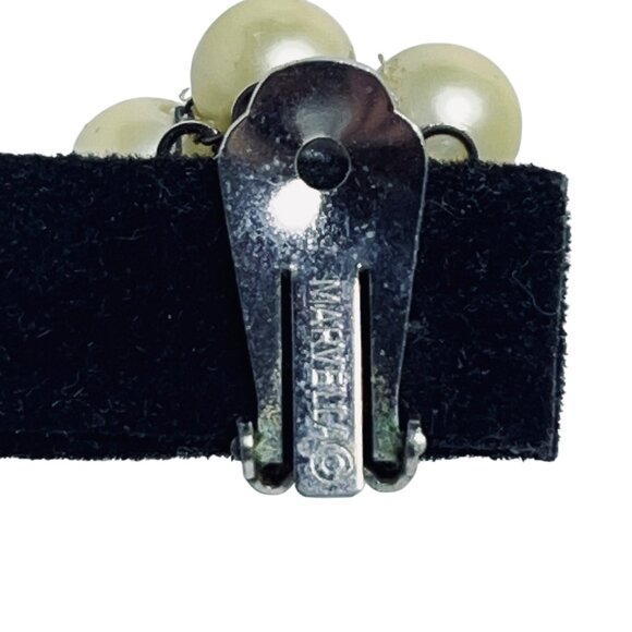 Vintage Marvella Silver Tone With Pale Yellow Cluster Clip On Earrings (5777) - Picture 5 of 6